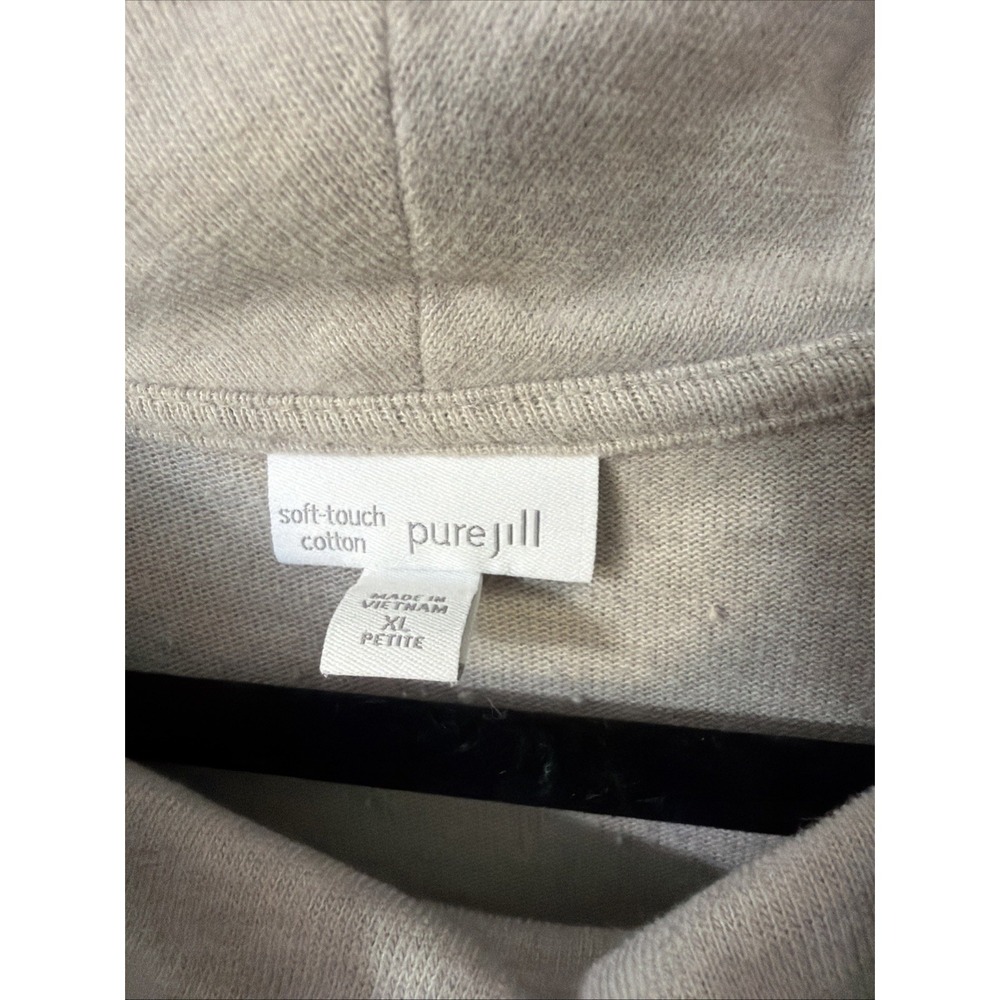 Pure Jill Women's XL P Beige‎ Cowl Neck Soft-touch  Cotton Terry Sweatshirt - Picture 2 of 6